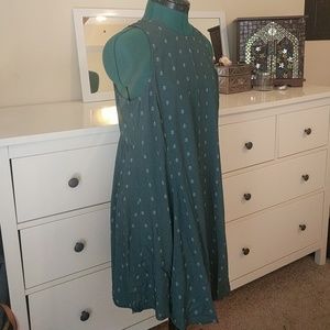 Sage green dress with delicate white print